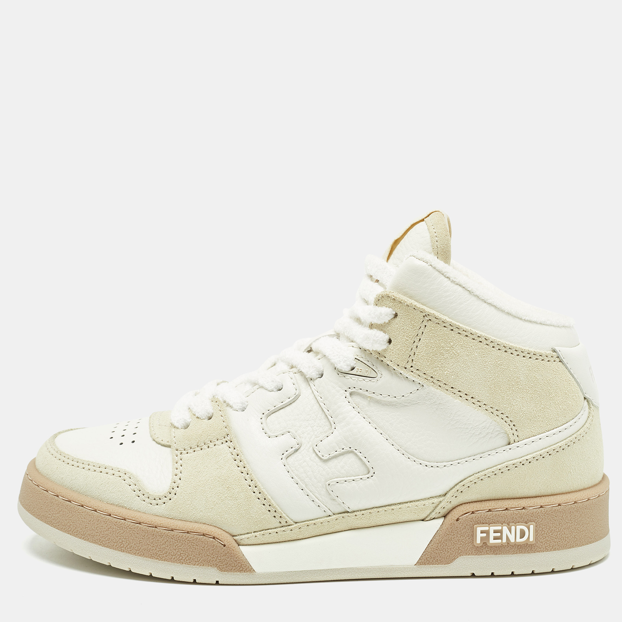 Fendi White/Cream Nubuck and Leather Match Sneakers Size 38, Athletic Shoes & Sneakers - Luxury Closet catalog