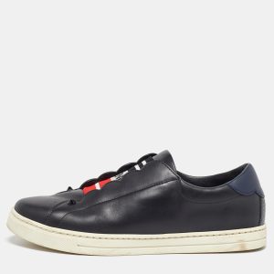 Fendi Black/Blue Leather Scallop Detail Slip On Sneakers Size 38, Athletic Shoes & Sneakers - Luxury Closet catalog