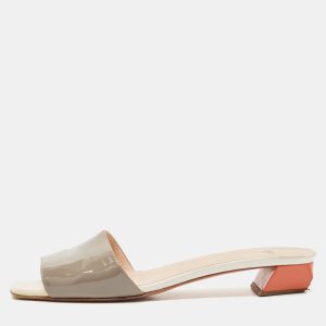 Fendi Grey Patent Leather Slide Sandals Size 41, Sandals - Luxury Closet catalog