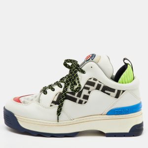 Fendi Multicolor Leather and Mesh FF Chunky Lace Up Sneakers Size 38, Athletic Shoes & Sneakers - Luxury Closet catalog