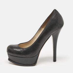 Fendi Black Leather Fendista Platform Pumps Size 38, Pumps - Luxury Closet catalog