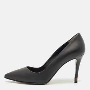 Fendi Black Leather Pointed Toe Pumps Size 35.5, Pumps - Luxury Closet catalog