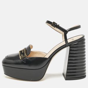 Fendi Black Leather Promenade Platform Sandals Size 37, Sandals - Luxury Closet catalog