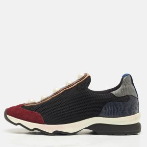 Fendi Black/Burgundy Mesh and Suede Pearl Technical Slip On Sneakers Size 37, Athletic Shoes & Sneakers - Luxury Closet catalog
