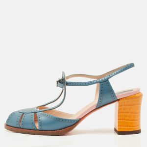 Fendi Tricolor Leather Chameleon T-Strap Sandals Size 40, Sandals - Luxury Closet catalog
