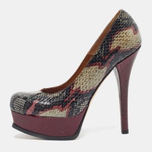 Fendi Multicolor Python Fendista Platform Pumps Size 39.5, Pumps - Luxury Closet catalog