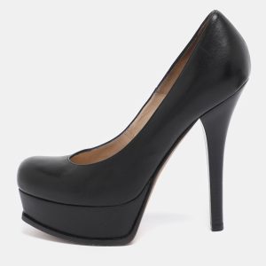 Fendi Black Leather Fendista Platform Pumps Size 38, Pumps - Luxury Closet catalog