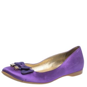 Fendi Purple Satin Bow Ballet Flats Size 36, Flats - Luxury Closet catalog