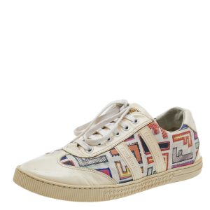 Fendi Multicolor Patent Leather And FF Print Coated Canvas Low Top Sneakers Size 37.5, Athletic Shoes & Sneakers - Luxury Closet catalog