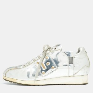 Fendi Metallic Silver Patent Leather Low Top Sneakers Size 38, Athletic Shoes & Sneakers - Luxury Closet catalog