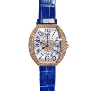 Franck Muller Heart 5000 H SC D3 1P Diamond Silver 18K Rose Gold Women&rsquo;s Wristwatch 39 mm, Watches - Luxury Closet catalog