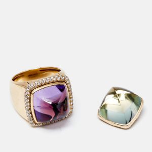 Fred Pain de Sucre Amethyst Diamond 18k Rose Gold Ring Size 54, Rings - Luxury Closet catalog