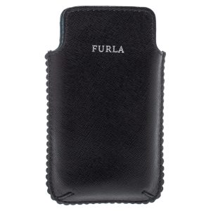 Furla Black Leather Phone Case, Mobile Phone Cases - Luxury Closet catalog