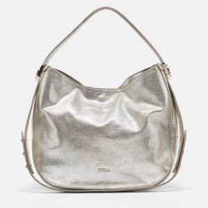 Furla Silver Leather Hobo, Shoulder Bags - Luxury Closet catalog