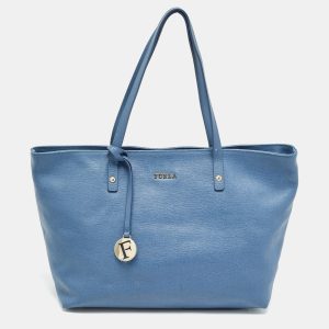 Furla Blue Leather Top Zip Tote, Tote Handbags - Luxury Closet catalog