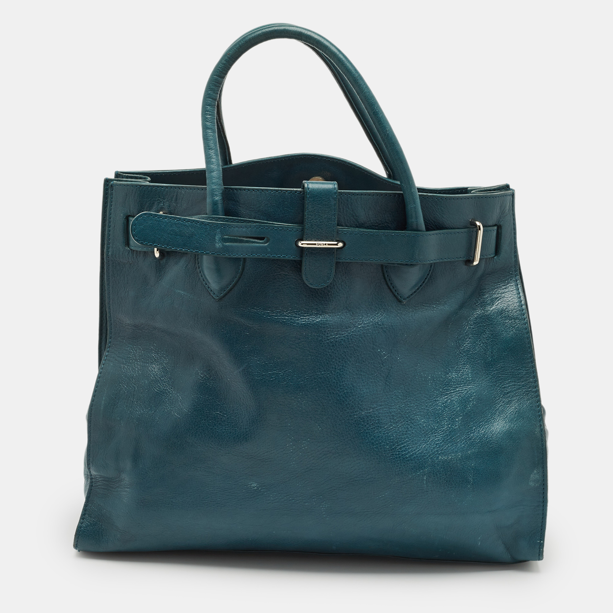 Furla Teal Green Leather Large Greta Tote, Tote Handbags - Luxury Closet catalog