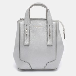 Furla Silver Leather Mini Perla Tote, Tote Handbags - Luxury Closet catalog