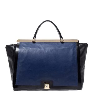 Furla Black/Blue Leather Cortina Top Handle Bag, Satchels - Luxury Closet catalog