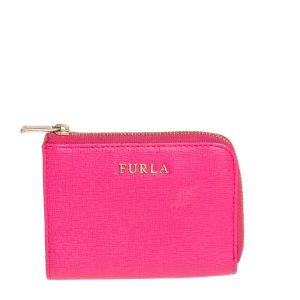 Furla Pink Leather Zip Around Wallet, Wallets & Money Clips - Luxury Closet catalog