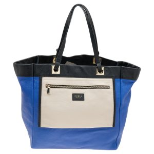 Furla Tri Color Leather Shopper Tote, Tote Handbags - Luxury Closet catalog