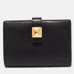 Furla Black Leather Stud Flap Compact Wallet, Wallets & Money Clips - Luxury Closet catalog
