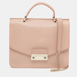Furla Light Pink Leather Julia Top Handle Bag, Satchels - Luxury Closet catalog