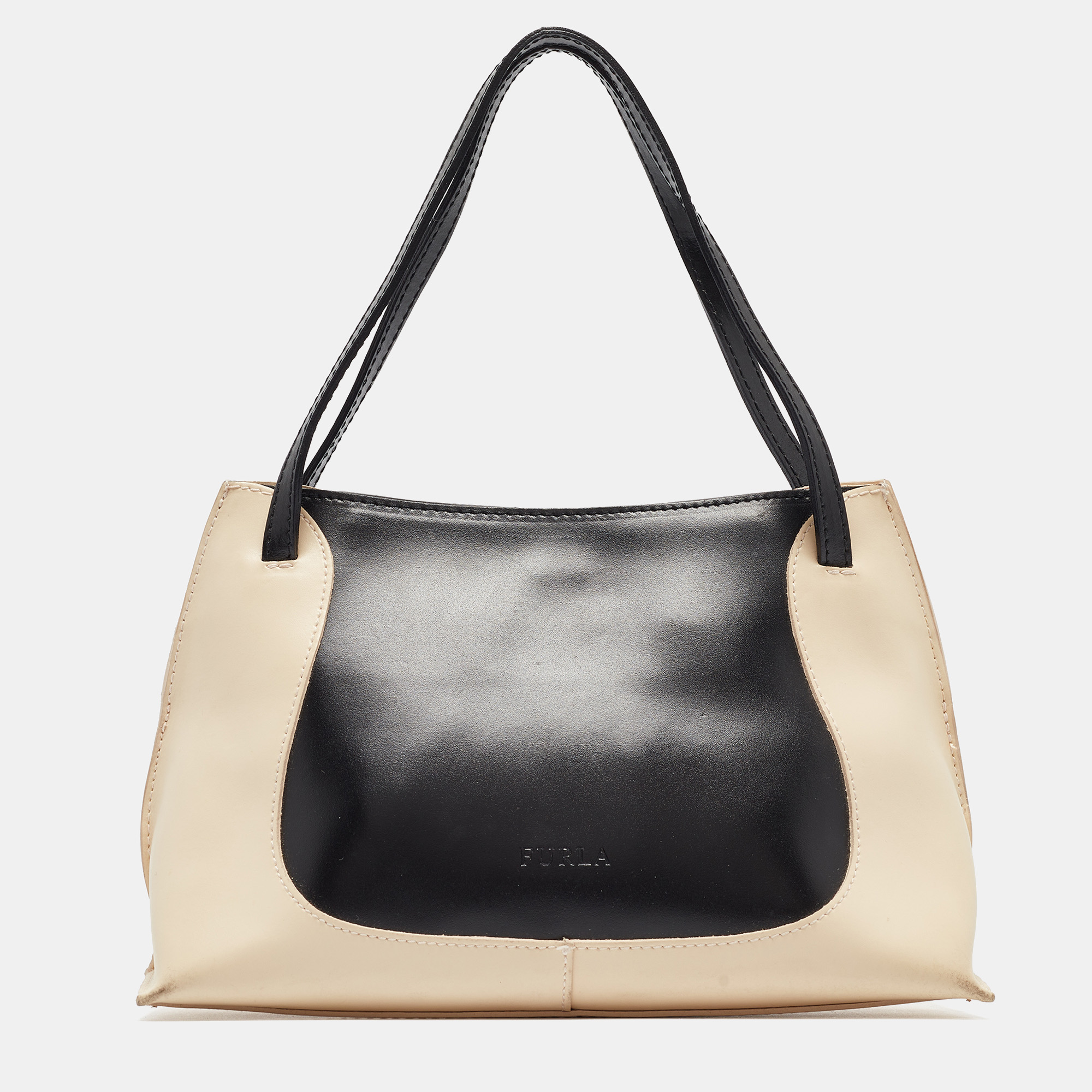 Furla Black/Cream Leather Bag, Shoulder Bags - Luxury Closet catalog