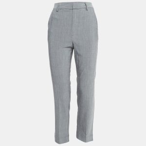 Ganni Grey Stretch Crepe Formal Trousers S, Clothing - Luxury Closet catalog