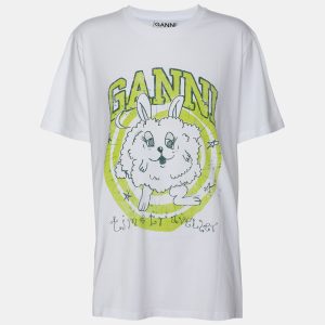 Ganni White Fun Bunny Print T-Shirt L, Shirts & Tops - Luxury Closet catalog