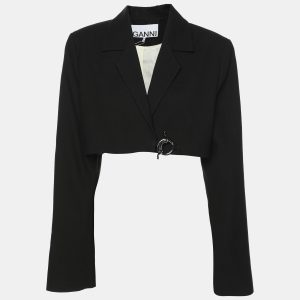 Ganni Black Cotton Cropped Jacket L, Coats & Jackets - Luxury Closet catalog