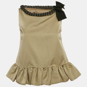 Giambattista Valli Beige Wool Blend Chain Detail Sleeveless Top XXS, Shirts & Tops - Luxury Closet catalog