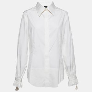 Gianfranco Ferre Off White Cotton Tassel Detail Button Front Shirt XL, Shirts & Tops - Luxury Closet catalog