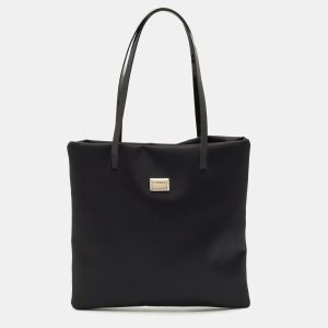 Gianfranco Ferre Black Nylon Flat Tote, Tote Handbags - Luxury Closet catalog