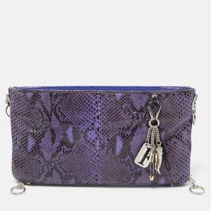 Gianfranco Ferre Purple Python Side Zip Oversized Clutch, Clutches & Special Occasion Bags - Luxury Closet catalog