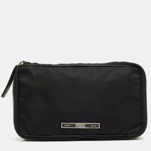 Gianfranco Ferre Black Nylon Zip Around Pouch, Clutches & Special Occasion Bags - Luxury Closet catalog