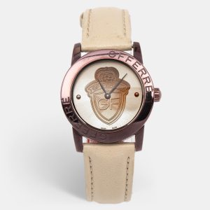 GF Ferre Multicolor PVD Coated Stainless Steel Leather 9085L Women's Wristwatch 32 mm, Watches - Luxury Closet catalog