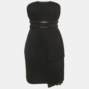 Gianni Versace Black Plisse Stud Detail Strapless Mini Dress M, Dresses - Luxury Closet catalog