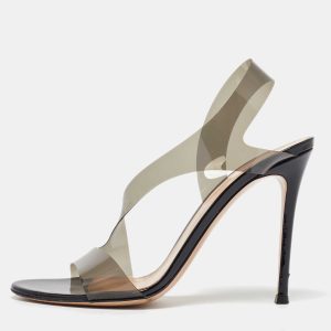 Gianvito Rossi Black PVC Metropolis Slingback Sandals Size 40, Sandals - Luxury Closet catalog