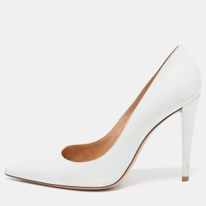 Gianvito Rossi White Leather Decollete Pumps Size 39.5, Pumps - Luxury Closet catalog