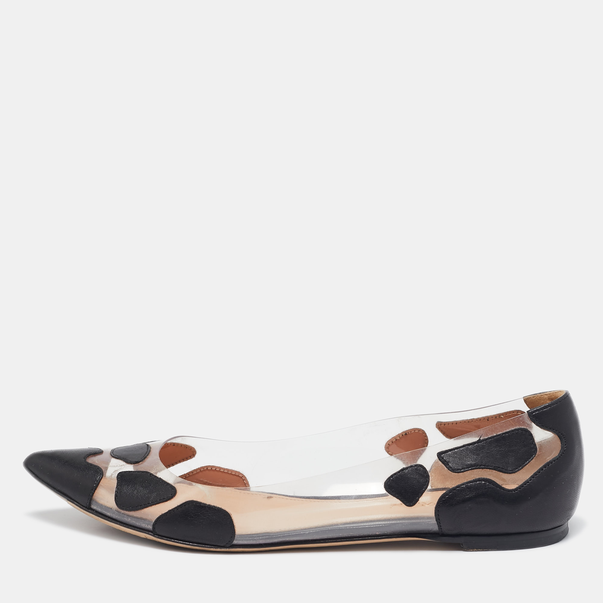 Gianvito Rossi Black Leather and PVC Plexi Ballet Flats Size 37, Flats - Luxury Closet catalog