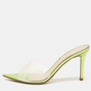 Gianvito Rossi Green PVC Elle Slide Sandals Size 38, Sandals - Luxury Closet catalog