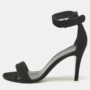 Celine Black Suede Ankle Strap Sandals Size 37.5, Sandals - Luxury Closet catalog