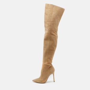 Gianvito Rossi Beige Suede Over The Knee Boots Size 36, Boots - Luxury Closet catalog