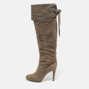 Gianvito Rossi Beige Suede Knee Length Boots Size 39, Boots - Luxury Closet catalog