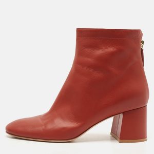 Gianvito Rossi Brown Leather Round Toe Block Heel Ankle Boots Size 40, Boots - Luxury Closet catalog