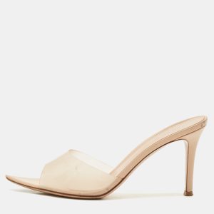 Gianvito Rossi Beige PVC Elle Slide Mules Size 38.5, Sandals - Luxury Closet catalog