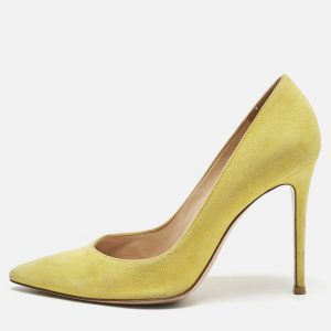 Gianvito Rossi Yellow Suede Pointed Toe Pumps Size 39, Pumps - Luxury Closet catalog
