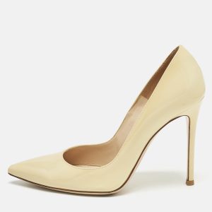 Gianvito Rossi Beige Patent Leather Pointed Toe Pumps Size 39, Pumps - Luxury Closet catalog