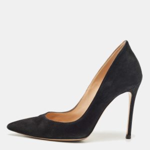 Gianvito Rossi Black Suede Pointed Toe Pumps Size 39, Pumps - Luxury Closet catalog