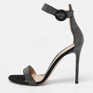 Gianvito Rossi Black Suede Studded Lennox Sandals Size 40, Sandals - Luxury Closet catalog